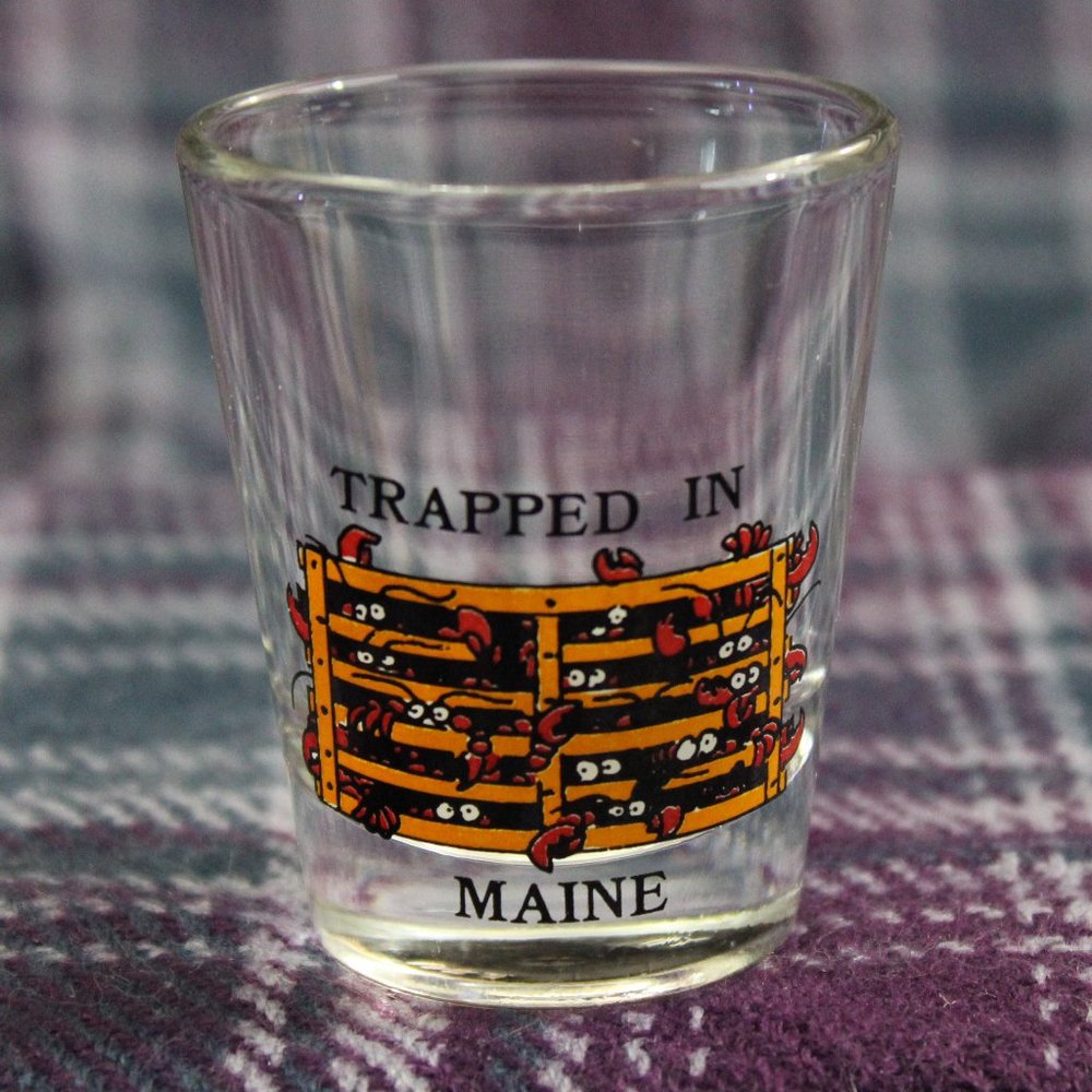 Trapped in Maine Lobster Trap Shot Glass
